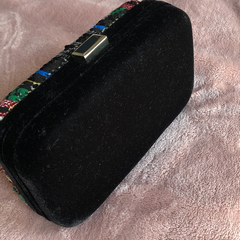 J.Crew Sequined Tartan Plaid Clutch - Picture 3 of 10